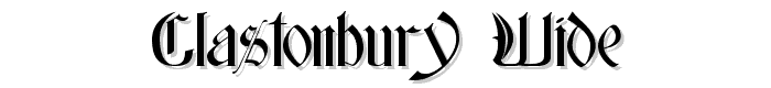 Glastonbury Wide font